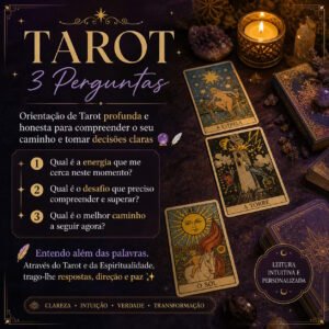 Consulta 3 Perguntas – Tarot ou Baralho Cigano